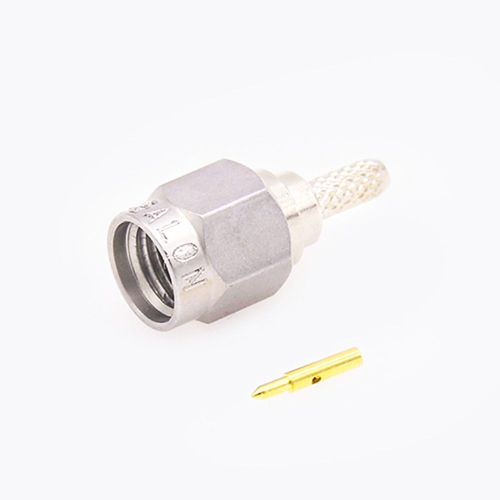 159(5.5) RG174 / RG316 SMA连接器公头直式压接接线
