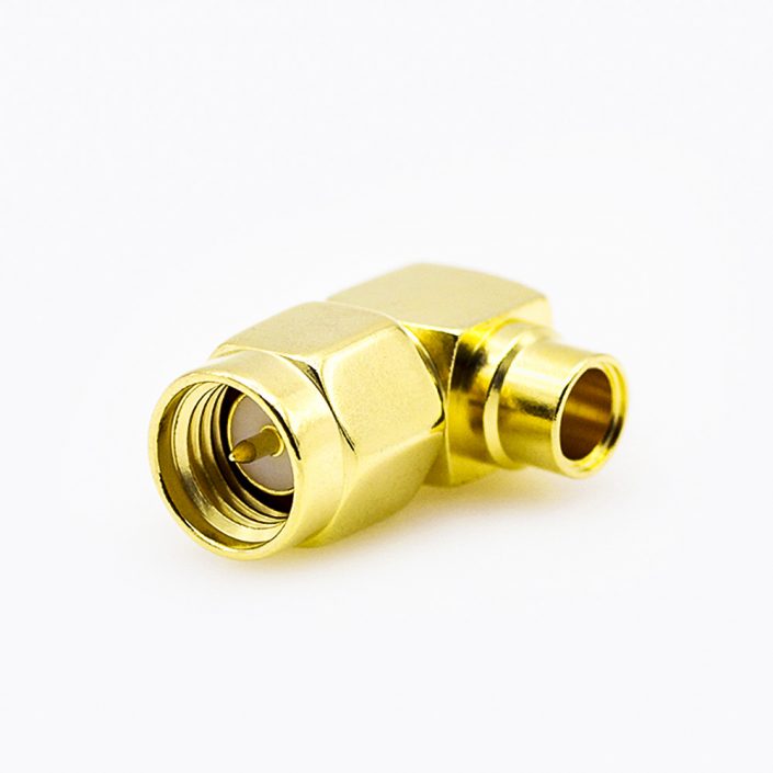 161(7) SMA连接器用于半刚性141接线公头弯式焊接