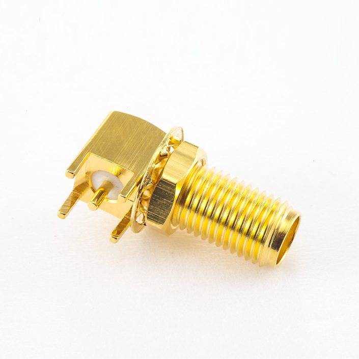 194(8) SMA母头连接器面板安装前锁穿墙弯插