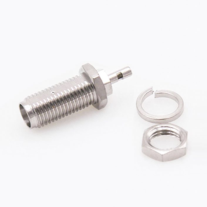 20(8) SMA接线面板安装前锁穿墙母头直式开天窗焊接式用于0.4D镀镍