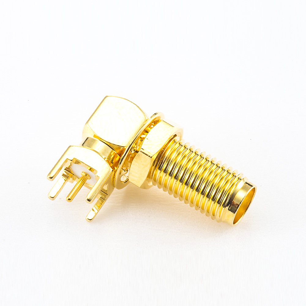 232(8) SMA连接器PCB安装母头弯插