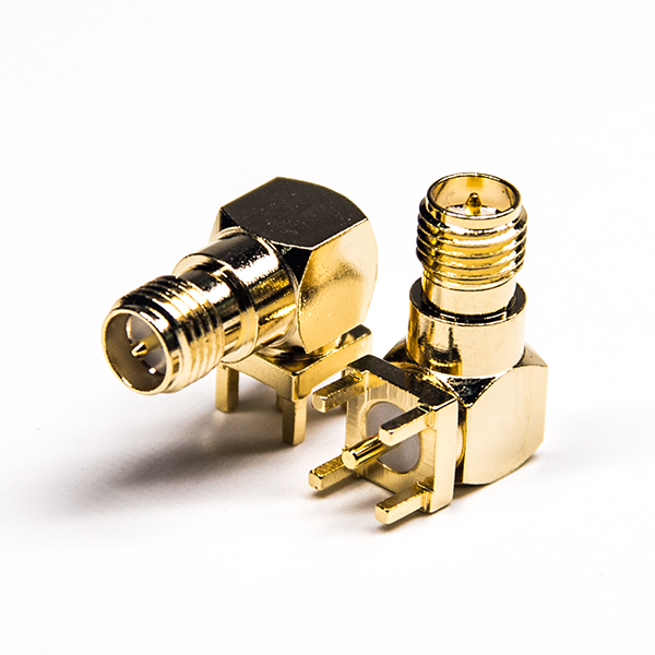 24-5 优质sma接头反极母头弯式连接器穿孔接PCB板