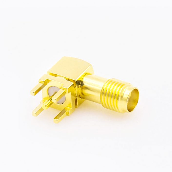 24(6) SMA母头连接器PCB安装弯插型