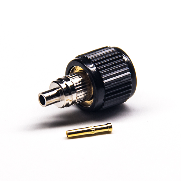 29-1 焊接式SMA连接器反极公头母头针直式直式带黑色塑胶壳