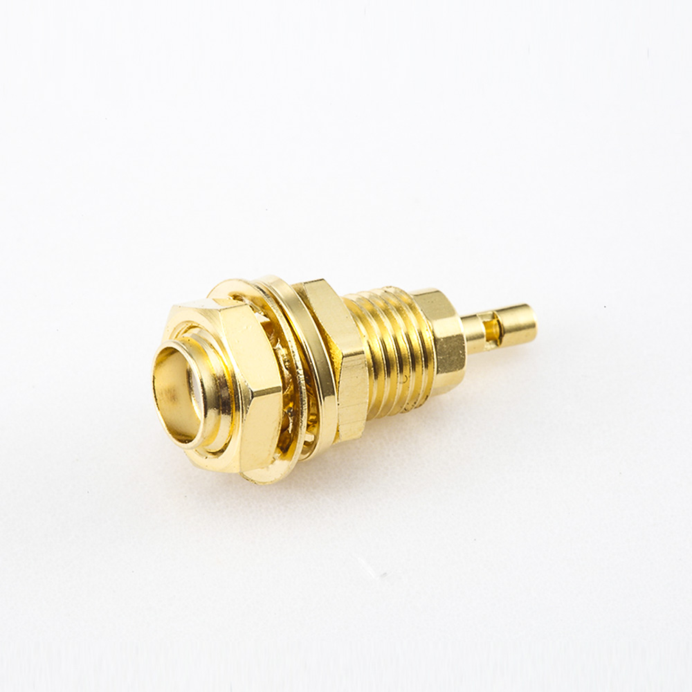 329(7) SMA射频接线母头直式连接器后锁穿墙开天窗焊接式用于1.13MM