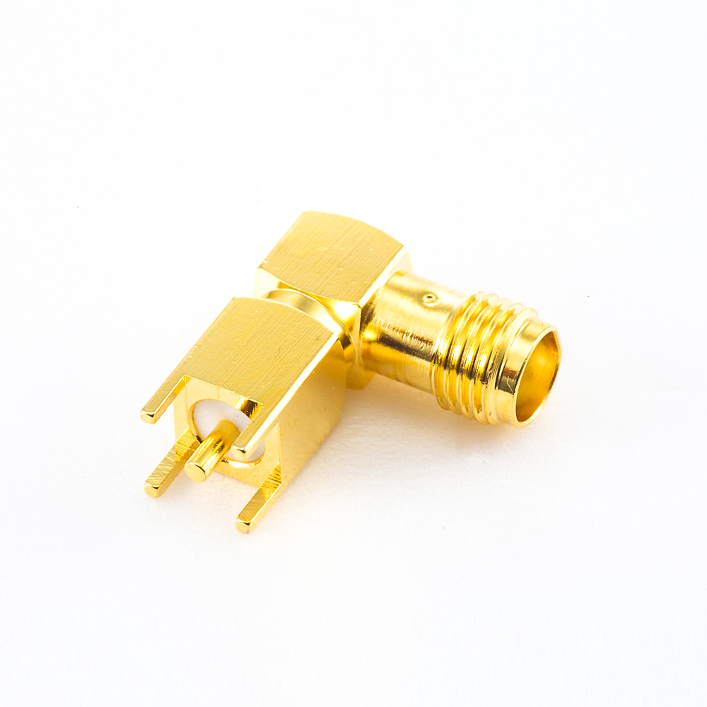 347(7) 弯式SMA母头连接器PCB安装插孔