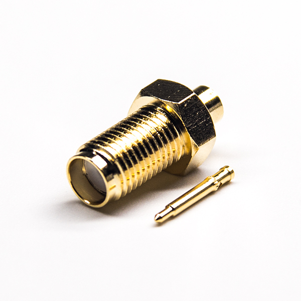 37 反极式母头sma连接器直式直式公头针镀金焊接式