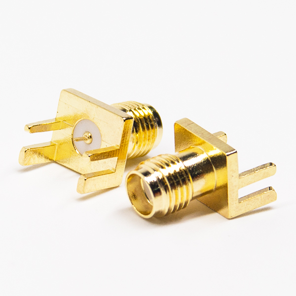 4 (6) pcb板sma端口母头直式卡板式镀金