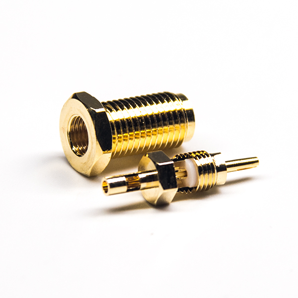 41-2 开天窗式sma接头直式母头连接器镀金接同轴线
