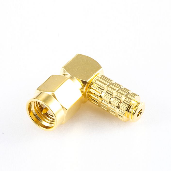 432(8) SMA接线插头弯式线螺母锁紧用于RG174 / RG316 / LMR100