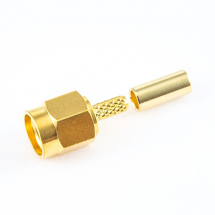 458(7) RG174 / RG316 / LMR100压接类型SMA连接器公头直式