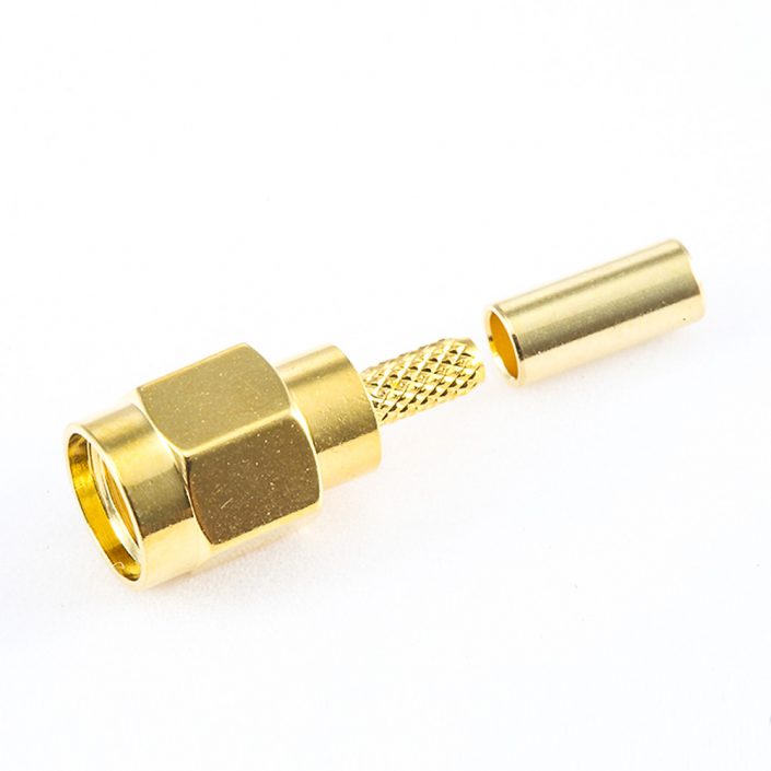 460(7) RG174 / RG316 / LMR100接线连接器SMA压接类型公头直式