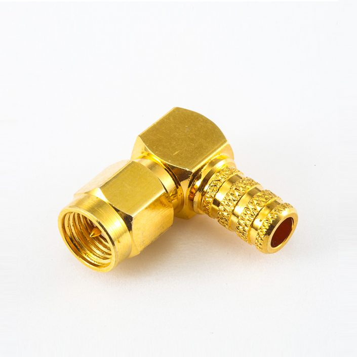 465(8) SMA压接类型用于RG58 / RG142 / SYV50-3连接器公头弯式