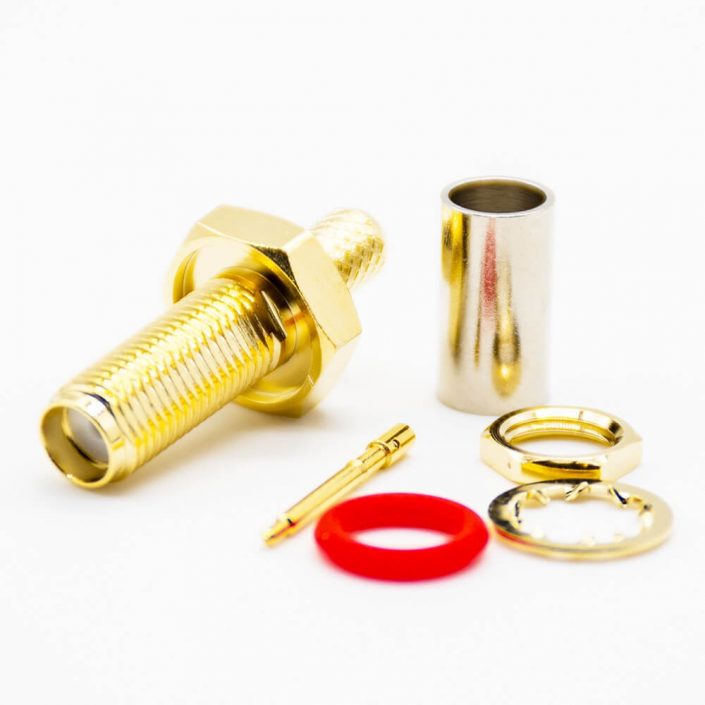 47970 RP-SMA防水母头直式接线LMR200压接前锁连接器