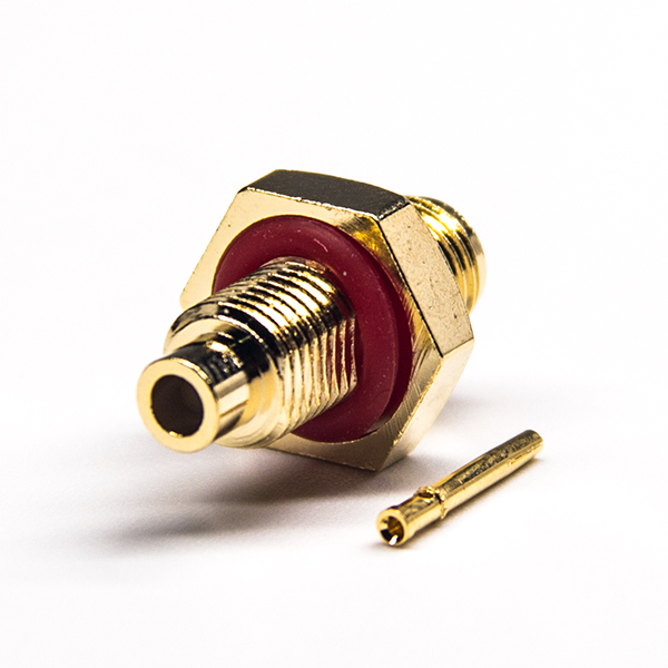 48-1 穿墙SMA母头直式直式镀金焊接式接线