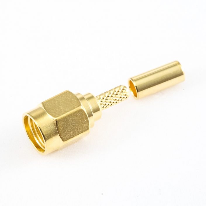 481(7) SMA RG174 / RG316 / LMR100电缆连接器公头直式压接类型