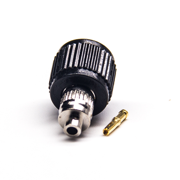 56-3 SMA接头公头直式焊接式接同轴线缆黑色塑胶外壳