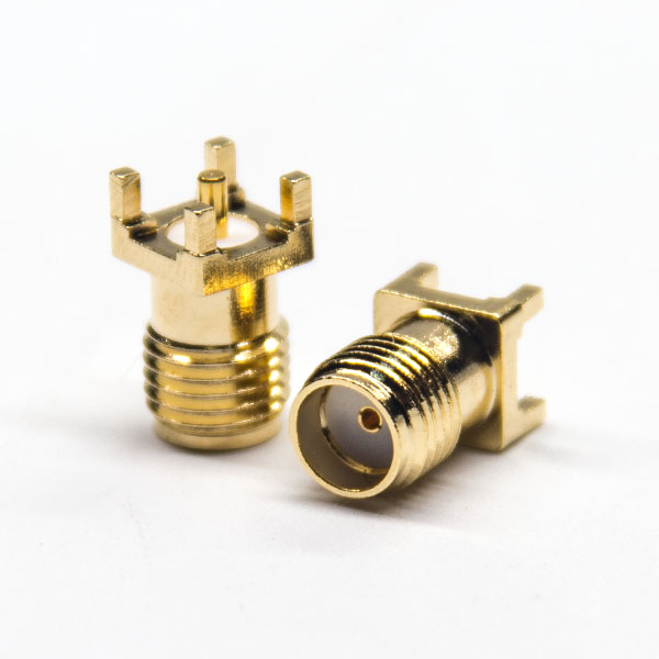 63-2 板端sma母头连接器插孔式接PCB板直式镀金