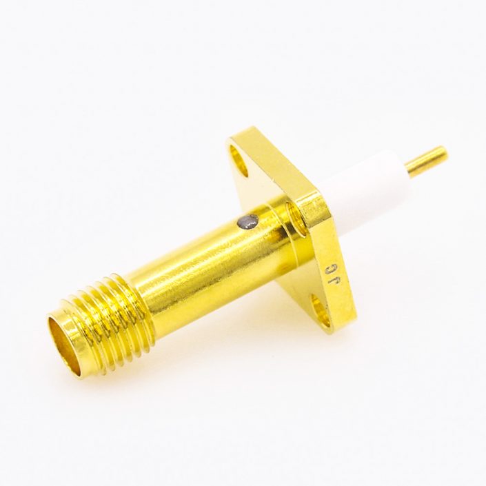 72(8.5) SMA母头4孔法兰连接器直式PCB安装焊板