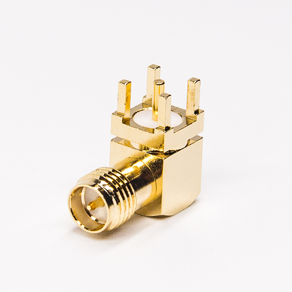 80 sma型连接器弯式反极母头公头针穿孔接PCB板