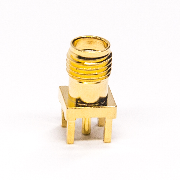 84-3 同轴sma接头直式母头镀金穿孔接PCB板