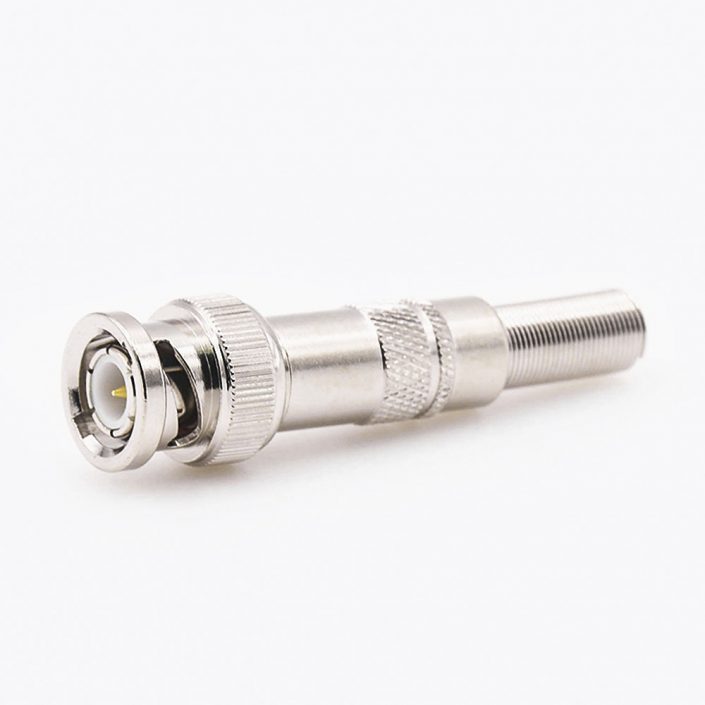 EB-001-0347 BNC连接器公头直式接线焊接带弹簧用于SYV-50-4