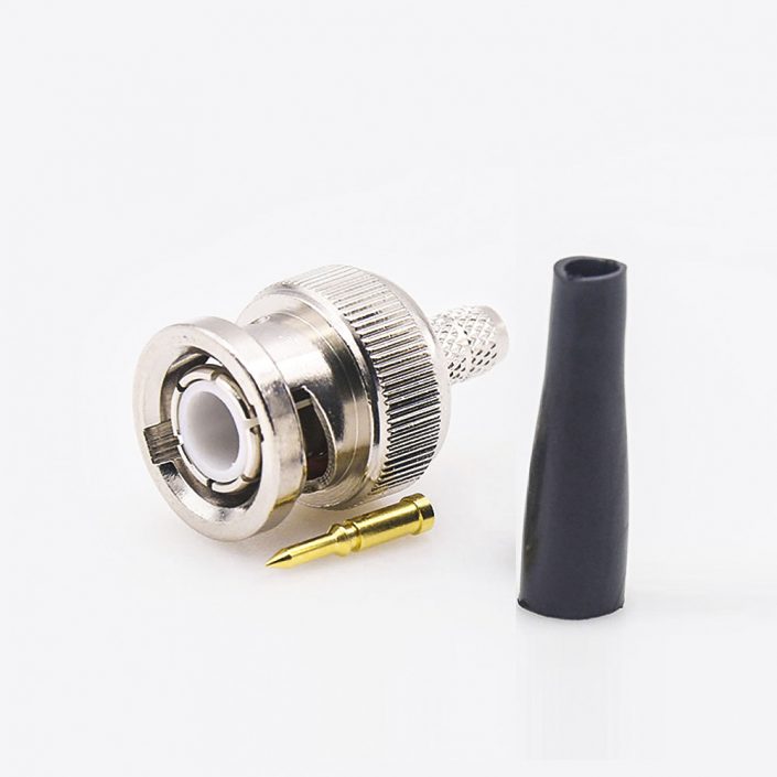 EB-001-0381 用于RG58/RG142的BNC连接器公头直式接线压接