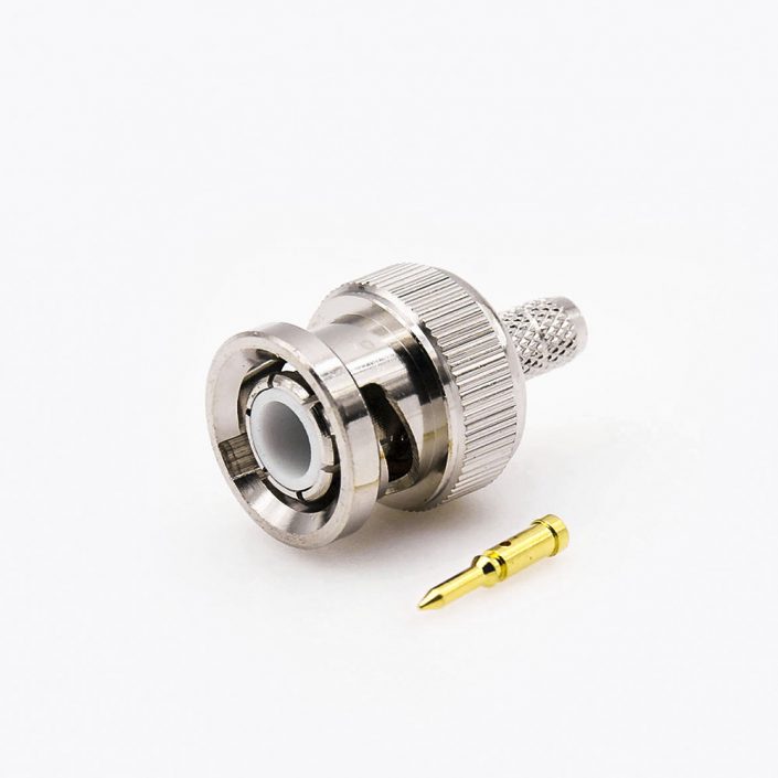 EB-001-0389 适用于RG58/RG142公头的75ΩBNC连接器压接