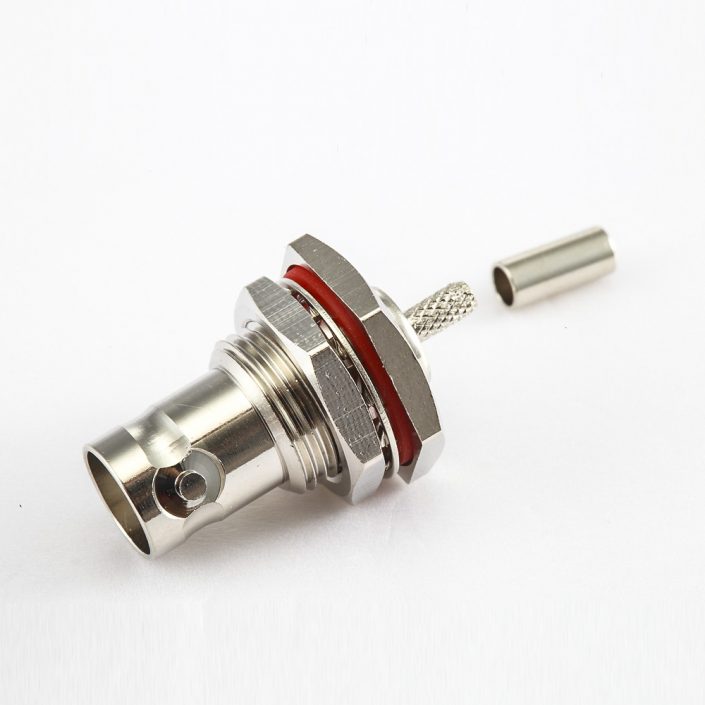 EB-001-0408 后锁穿墙BNC连接器接线母头直式压接