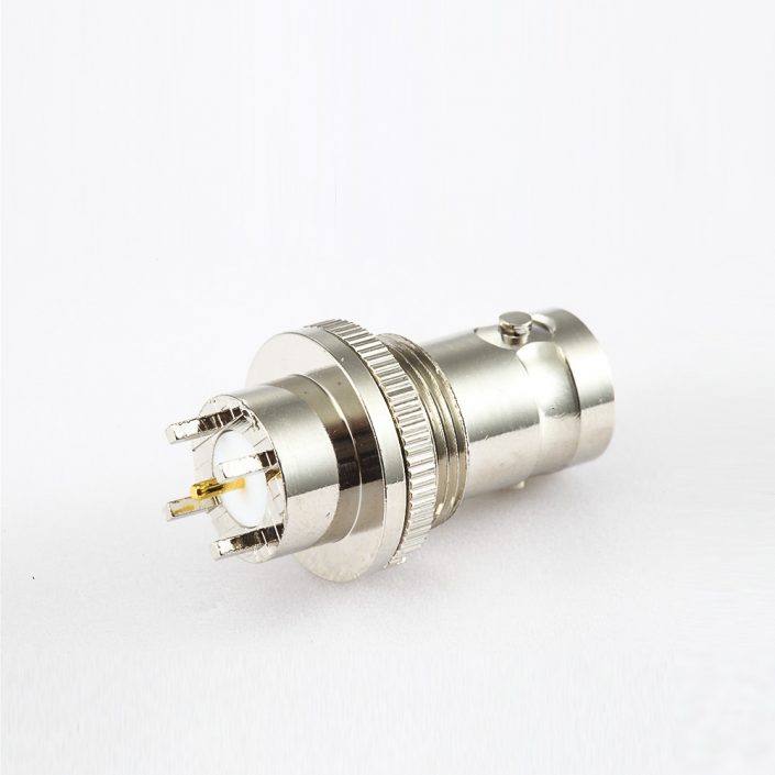 EB-001-0432 BNC连接器用于PCB安装母头直式前锁穿墙插孔75Ω