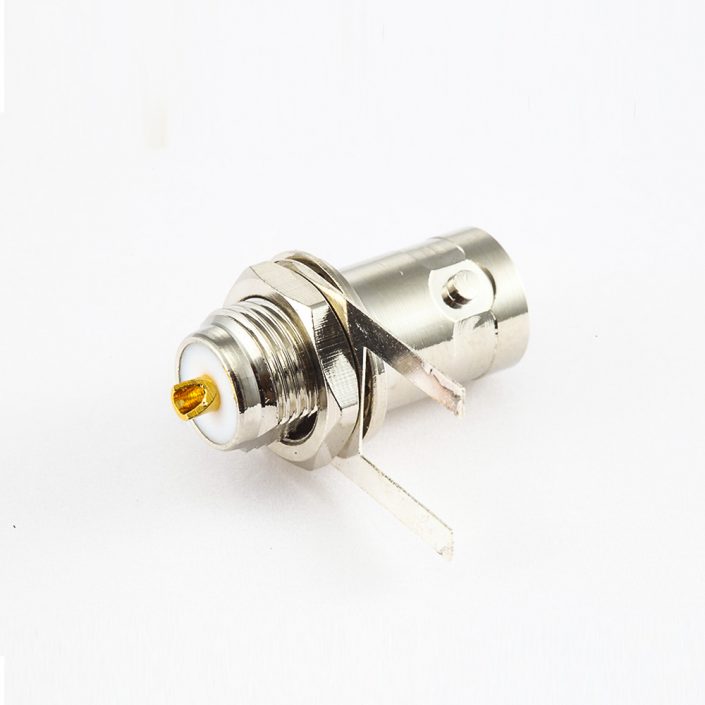 EB-001-0484 接线BNC连接器焊接母180度面板安装后锁穿墙50ohm