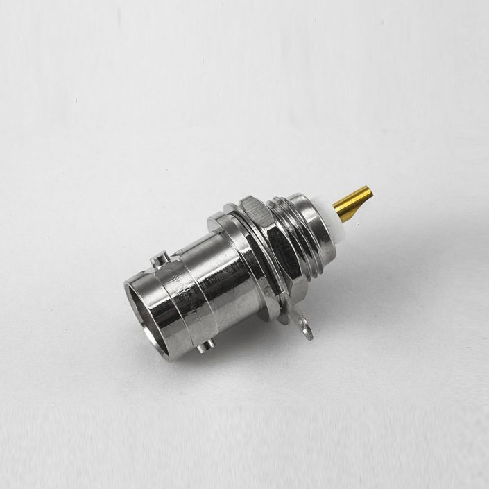 EB-001-0513 接线焊杯BNC连接器母头直式面板安装后锁穿墙50ohm