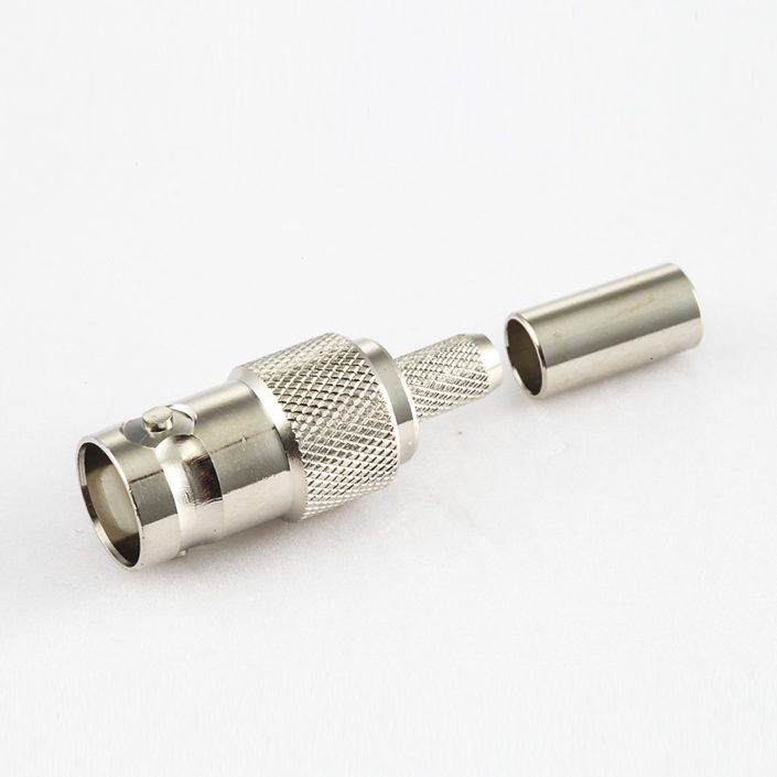 EB-001-0514 BNC连接器RG58/RG142的180度母头压接接线