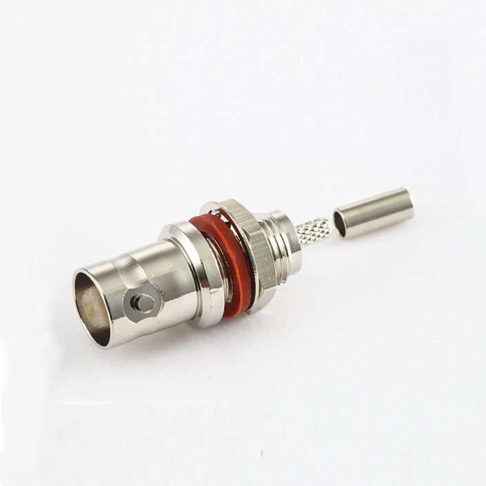 EB-001-0519 防水RG174/RG316BNC连接器母头直式面板安装后锁穿墙