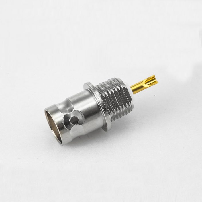 EB-001-0541 BNC接线焊接4孔法兰母头直型50ohm连接器