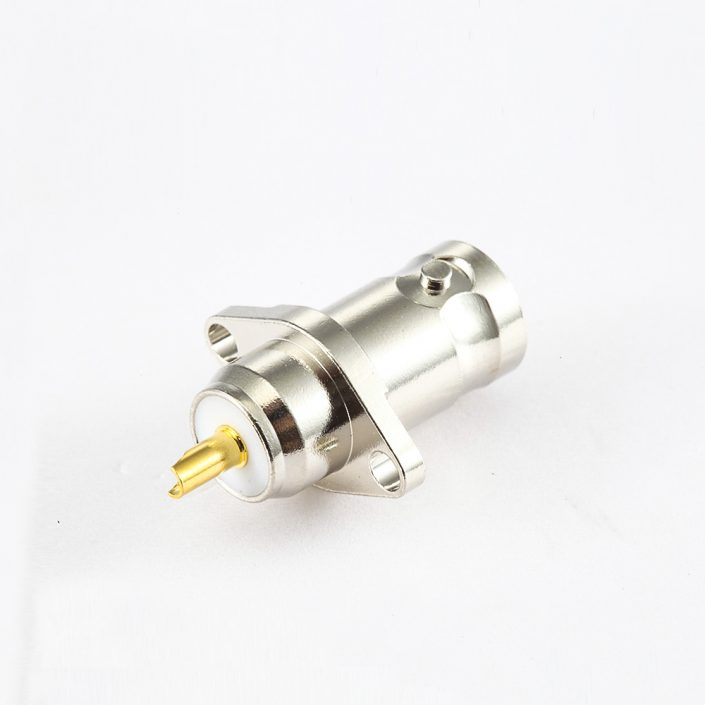 EB-001-0548 BNC连接器用于SYV50-2接线公头180度带2孔法兰焊接50ohm