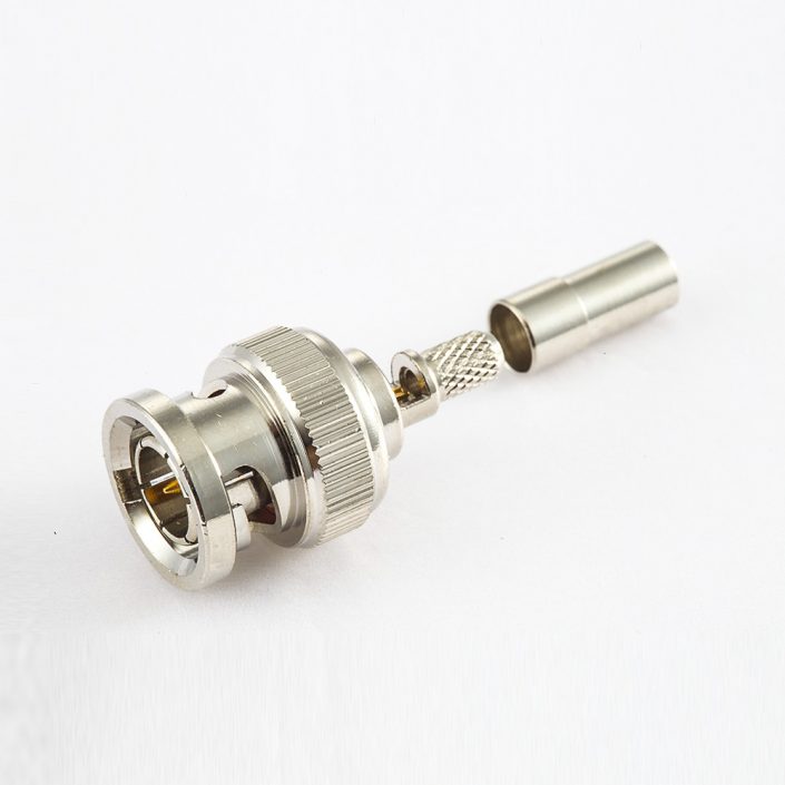 EB-001-0561 SYV75-2接线压接插头直式75欧姆BNC连接器