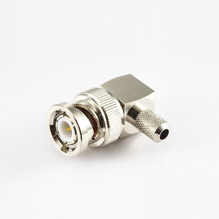 EB-001-0576 用于RG174/RG316的BNC连接器公头弯式接线压接