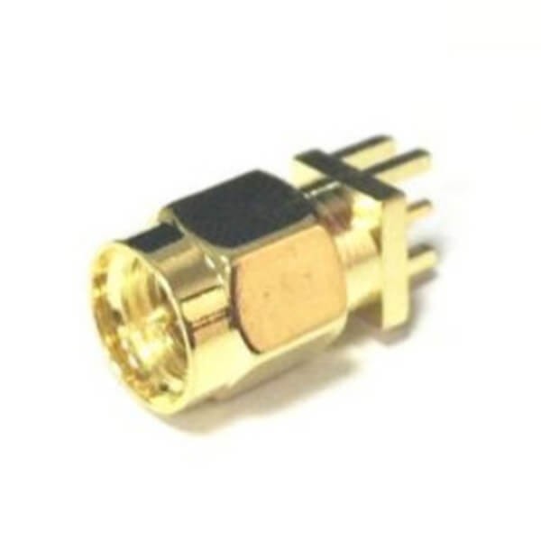 sma-connector-edge-mount-plug-straight-through-hole-for-pcb(1) SMA插板链接器公头镀金