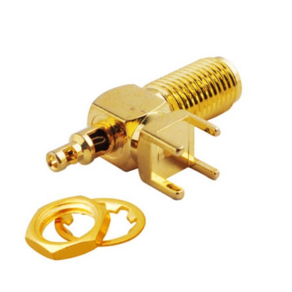 sma-connector-pcb-mount-right-angle-female-solder-type(3) SMA插板焊线弯式连接器