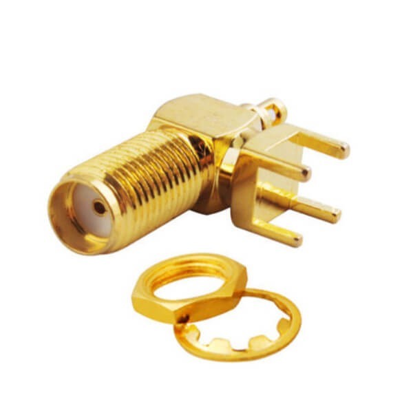sma-connector-pcb-mount-right-angle-female-solder-type(4) SMA插板焊线弯式连接器
