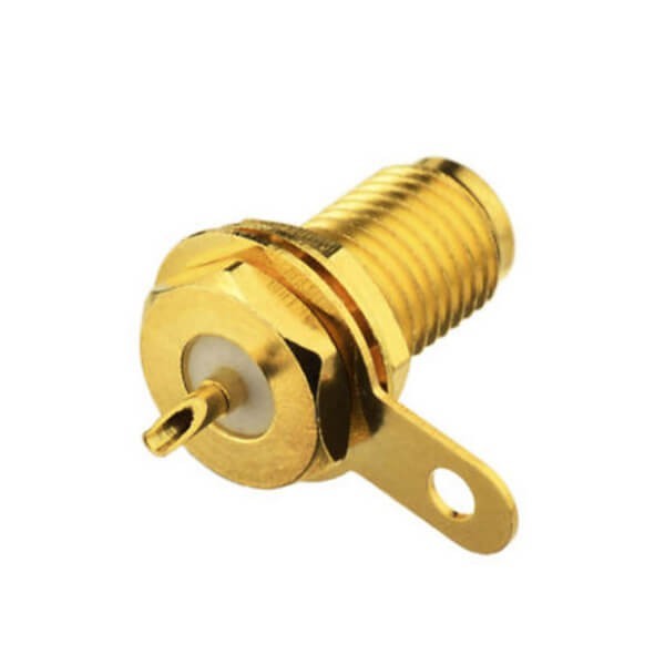 sma-connector-solder-type-for-cable-straight-panel-mount sma连接器焊线穿墙直式带螺母垫片