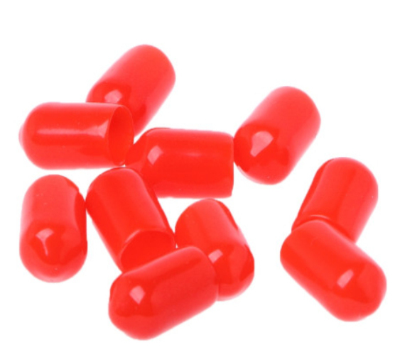 图片1 sma红色母头塑料防尘帽