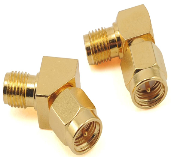 图片1 sma 公头转母头连接器弯式