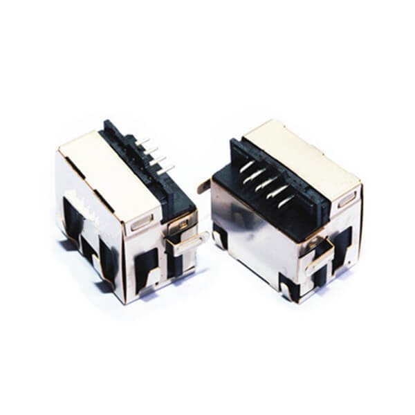 2XEB-500-7063_2 立式RJ45单口连接器母头PCB板插板式2pcs