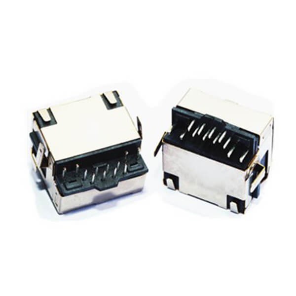 2XEB-500-7064_3 RJ45座子连接器母头卡板插板带灯2pcs