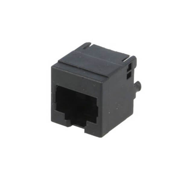 2XEB-500-7066_1 RJ45插座180度灰色塑料母座非屏蔽不带灯