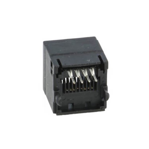 2XEB-500-7066_4 RJ45插座180度灰色塑料母座非屏蔽不带灯