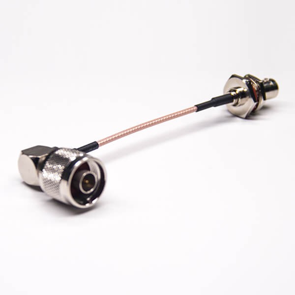 EB-101-0366 N型公头弯式转BNC大六角防水直式母头射频线接RG316