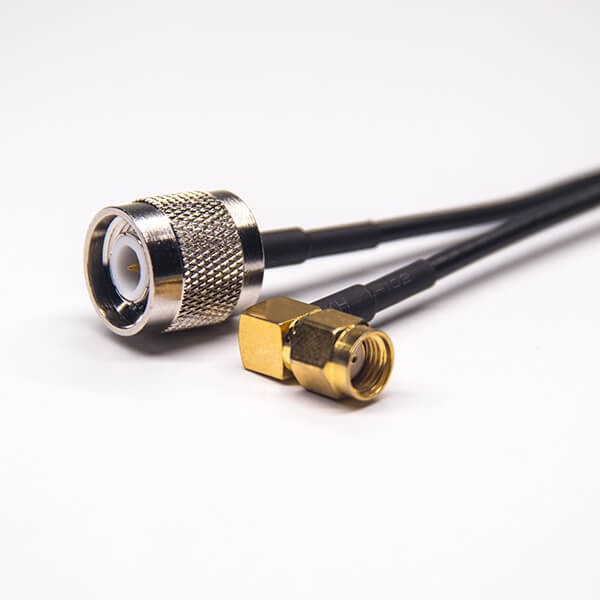 EB-101-0394 同轴线缆连接器TNC公头转反极SMA弯公头接RG174线